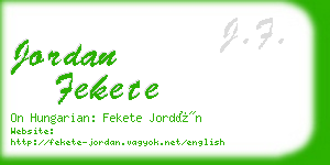 jordan fekete business card